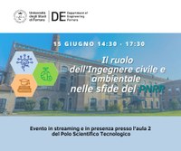 15 giugno | Convegno Il ruolo dell'Ingegnere civile e ambientale nelle sfide del PNRR