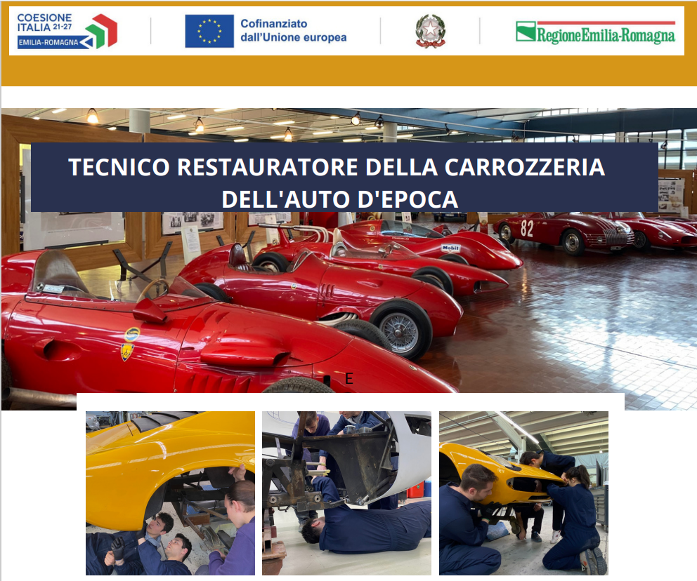 Aperte le iscrizioni al corso IFTS "Tecnico Restauratore della Carrozzeria dell'Auto d'Epoca" 2023-24