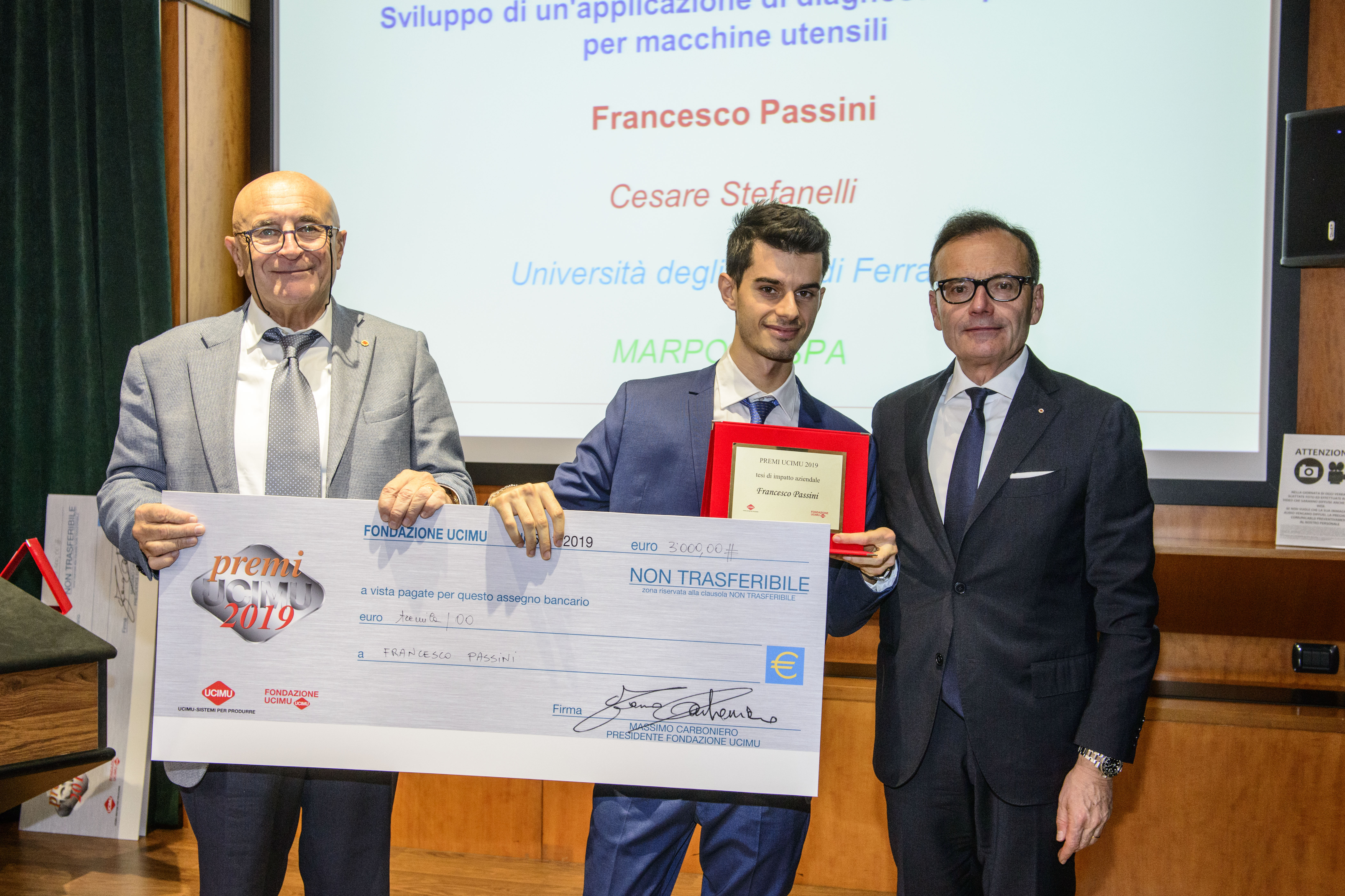 Un nostro laureato vince il premio nazionale Ucimu per la sua tesi